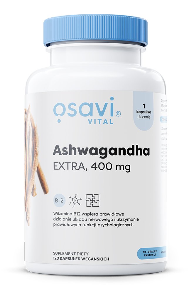 Osavi Ashwagandha Extra 400mg 120 kapsułek na stres i układ nerwowy