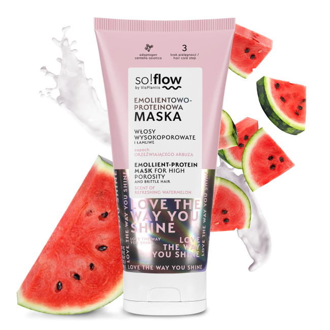 So!Flow Emolientowo - Proteinowa Maska dla Włosów Wysokoporowatych i Łamliwych 200ml