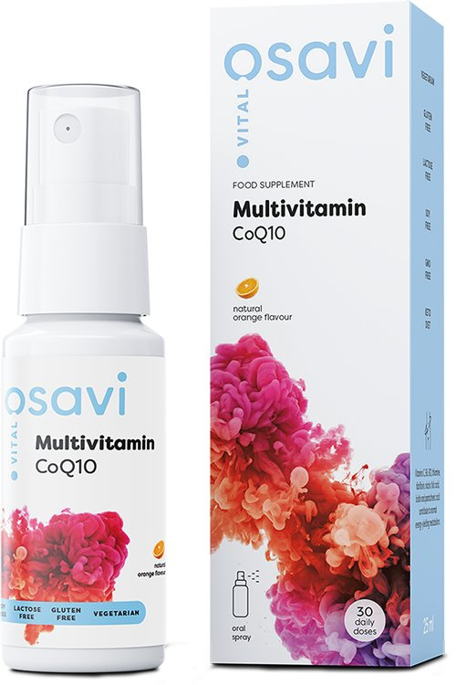 Osavi Multivitamin CoQ10 Oral Spray for Energy and Immunity Orange 25ml