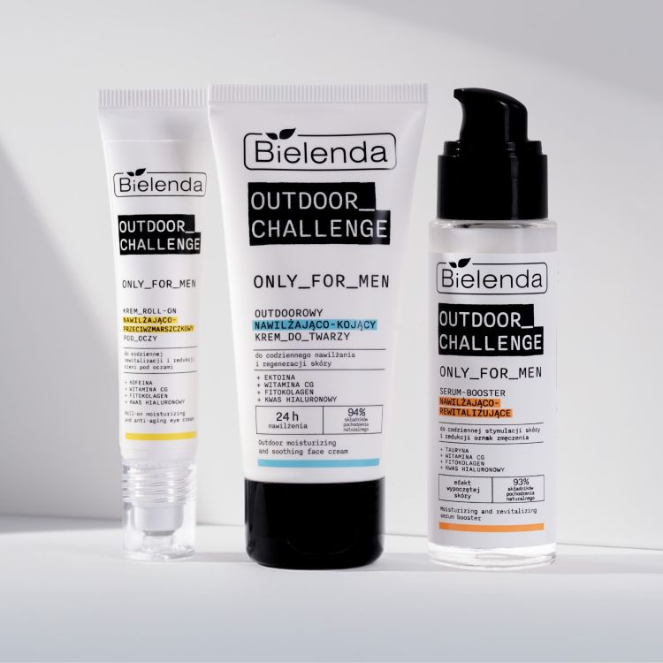 Bielenda Only for Men Outdoor Challenge Nawilżający Krem Przeciwzmarszczkowy Roll - On pod Oczy na Dzień i na Noc 15ml