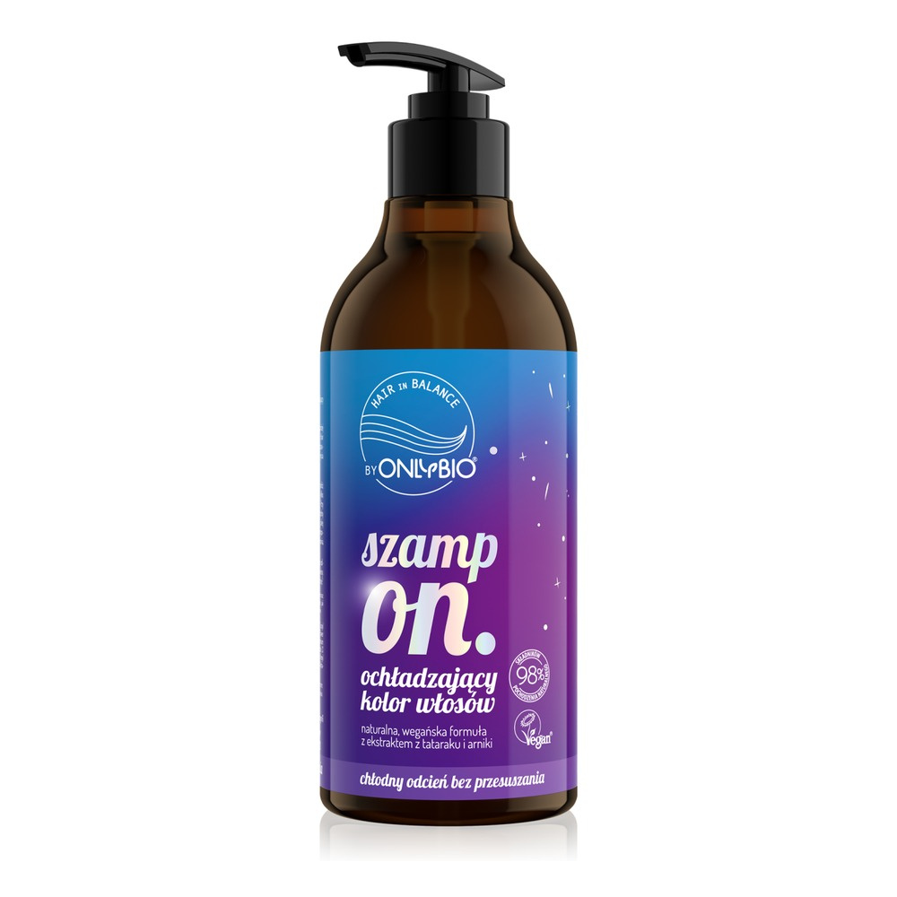 OnlyBio Hair in Balance Szampon Ochładzający Kolor Włosów Vegan 400ml