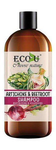 Eco U Beetroot and Artichoke Rewitalizujący i Zwiększający Objętość Szampon do Włosów 500ml