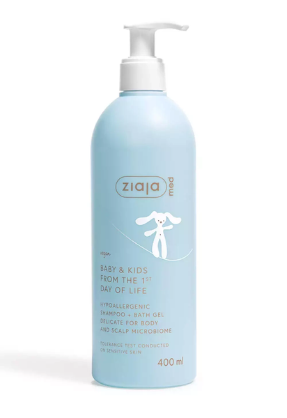 Ziaja Med Baby & Kids Gentle Hypoallergenic Body and Hair Washing Gel for Babies from 1 Day of Life 400ml