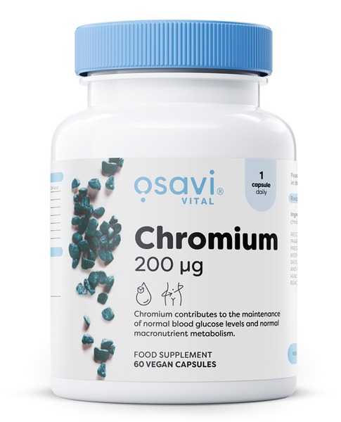Osavi Chromium 200mcg to Support Normal Blood Glucose Levels 60 Vegan Capsules