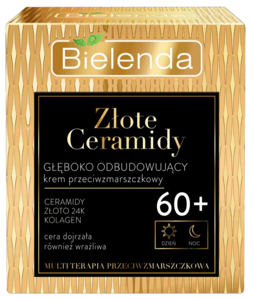 Bielenda Gold Ceramides Deeply Rebuilding Anti Wrinkle Day and Night Cream 60+ 50ml