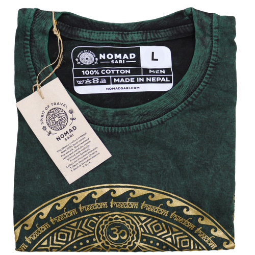 Large Stone Washed T-Shirt - Chakra - Green