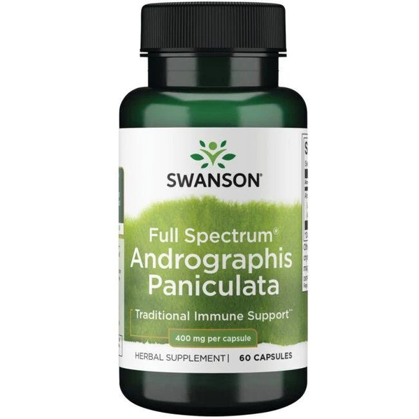Swanson Full Spectrum Andrographis Paniculata 400mg Ziołowe Wsparcie Odporności 60 Kapsułek