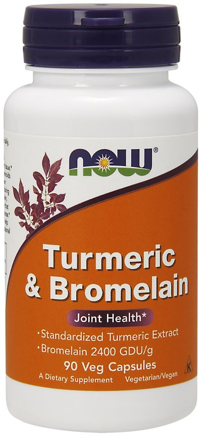 Now Foods Turmeric & Bromelain Supports Joint Health 90 Vcapsules