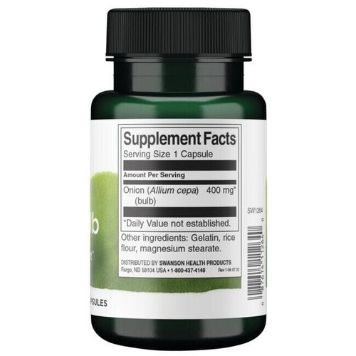 Swanson Full Spectrum Onion Bulb 400mg 60 Kapsułek