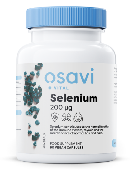 Osavi Selenium 200mcg for Immune and Thyroid Support 90 Vegan Capsules