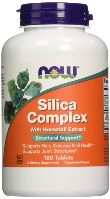 Now Foods Silica Complex with Horsetail Extract Supports Healthy Hair Skin and Nails 180 Tablets