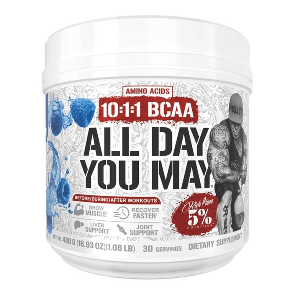 5% Nutrition AllDayYouMay Legendary Series, Blue Raspberry 480g