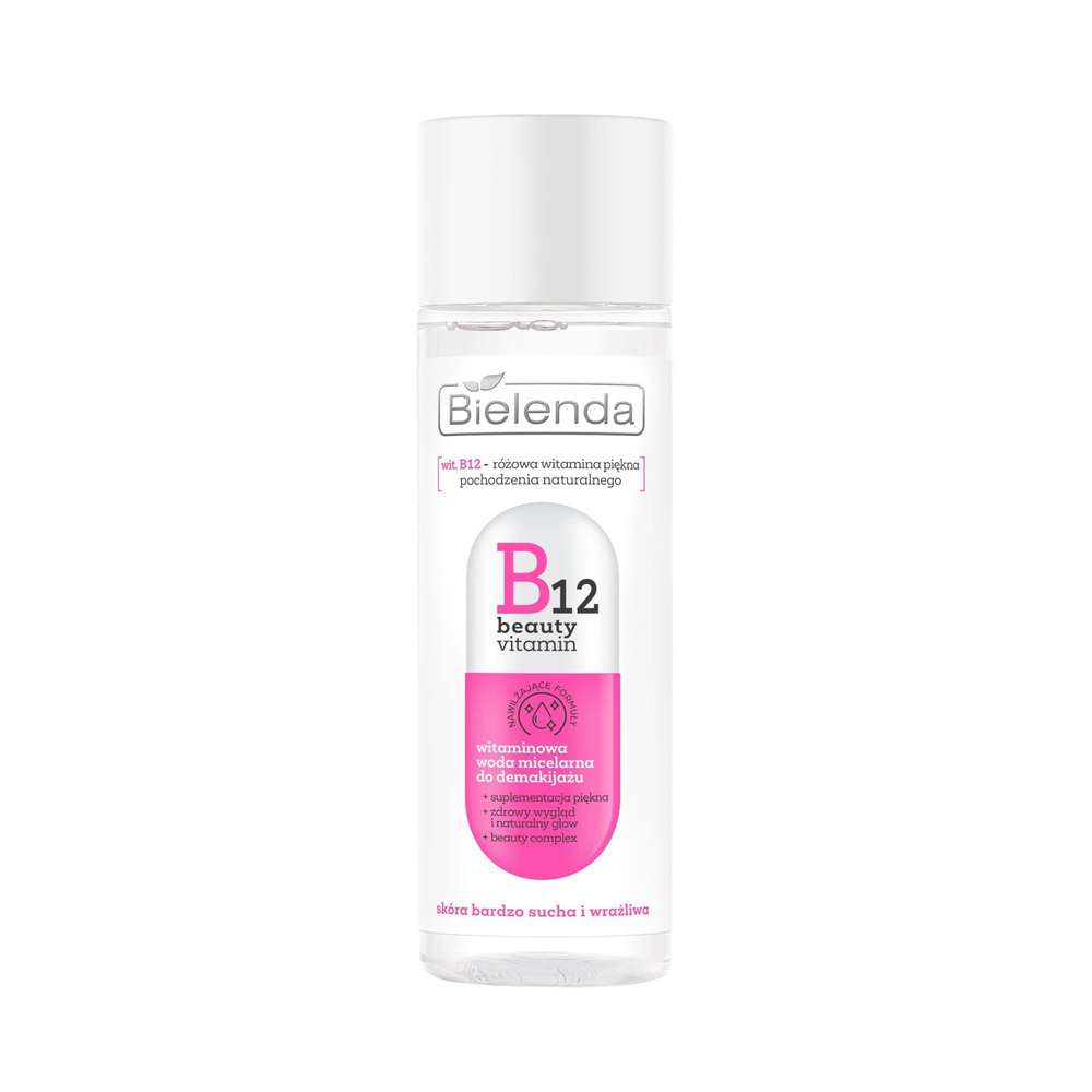 Bielenda B12 Beauty Vitamin Vitamin Micellar Water for Makeup Removal for Very Dry and Sensitive Skin 200ml