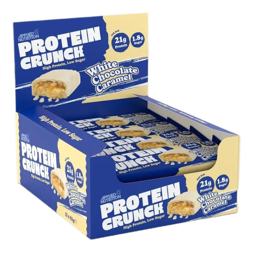 Applied Nutrition Protein Crunch Baton proteinowy, Biała czekolada i karmel 12 x 62g
