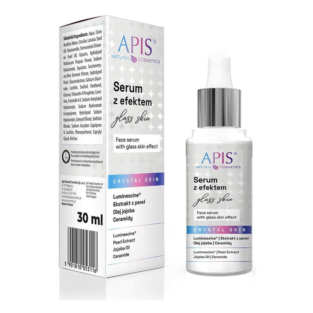 Apis Crystal Skin Face Serum with Glass Skin Effect for Dry Matte Skin 30ml