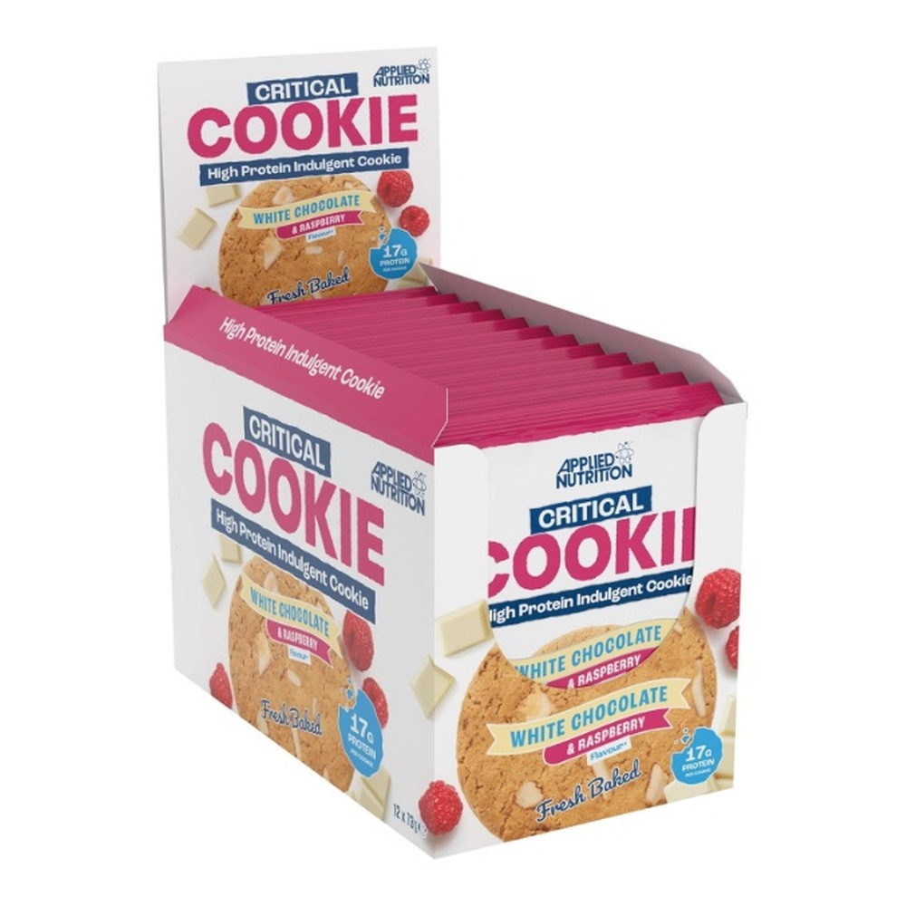 Applied Nutrition Critical Cookie Ciastko proteinowe, Biała czekolada i malina 12 x 73g