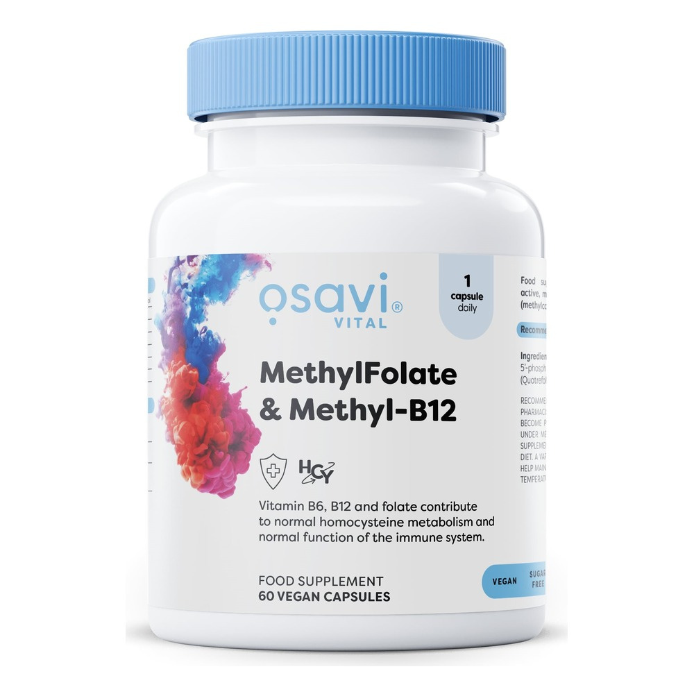 Osavi MethylFolate & Methyl-B12 For Nervous System Support 60 Vegan Caps