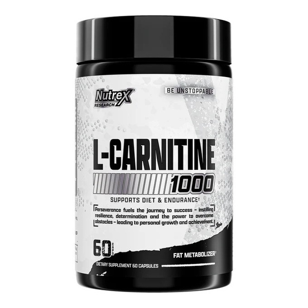 Nutrex Carnitine 1000 L-Carnitine L-Tartrate for Fat Burning and Energy Production 60 Capsules