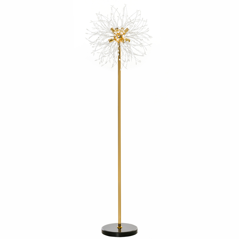 HOMCOM 160cm Dandelion-Crystallite Floor Lamp, with Foot Switch