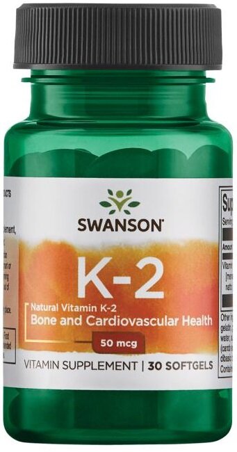 Swanson Vitamin K-2 - Natural 50mcg 30 Softgels