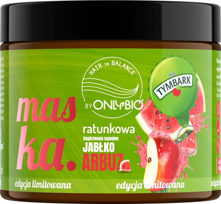 OnlyBio x Tymbark Hair in Balance Edycja Limitowana Maska Ratunkowa Jabłko-Arbuz 200ml