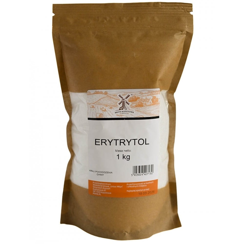 Młyn Kopytowa Erytrytol Naturalny Zamiennik Cukru o Niskiej Kaloryczności 1kg