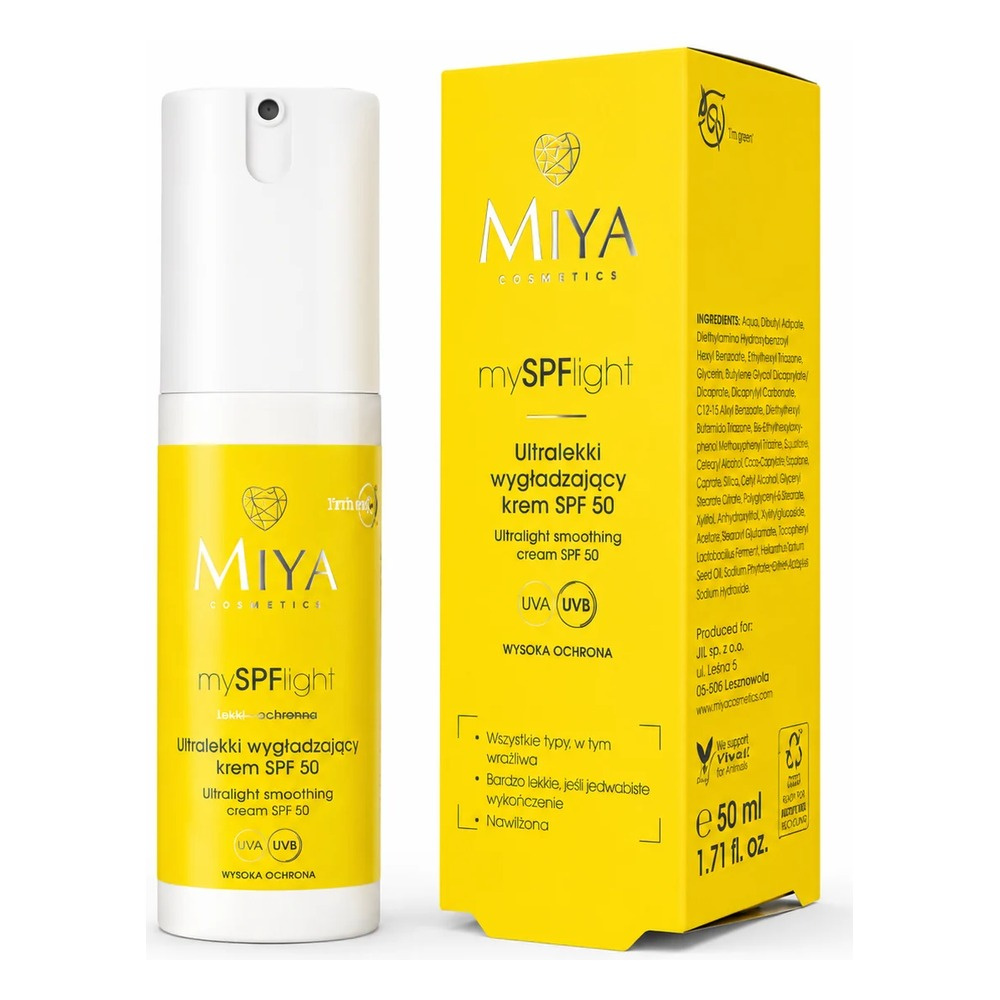 Miya Cosmetics my SPF Light Ultra-Lekki Krem Wygładzający SPF 50 50ml