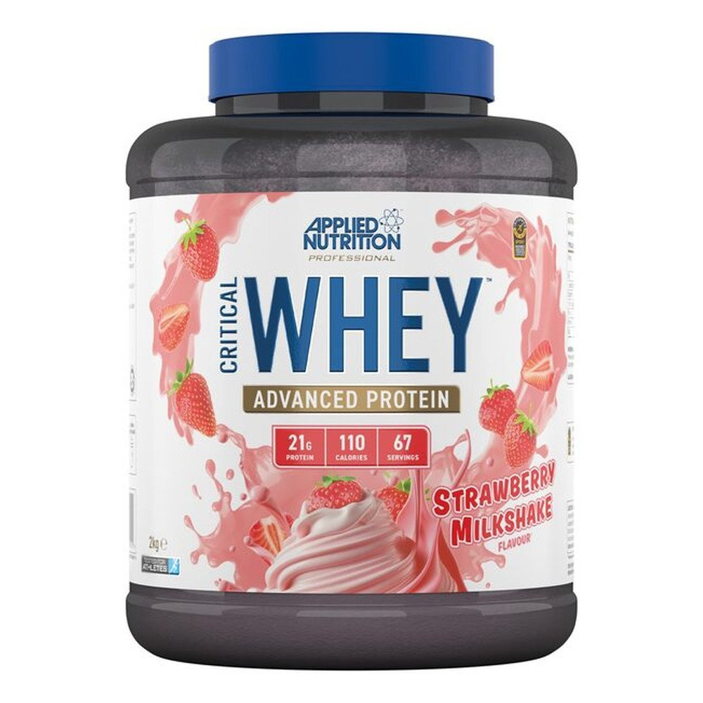 Applied Nutrition Critical Whey Odżywka Białkowa o Smaku Truskawkowego Shake'a Mlecznego Na Budowę Masy Mięśniowej 2000g