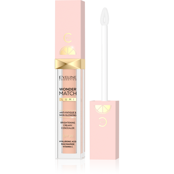 Eveline Wonder Match Lumi Illuminating Concealer with Vitamin C SPF15 No.10 Vanilla Warm 6.8ml