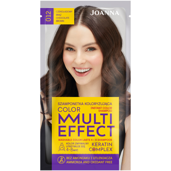 Joanna Multi Effect Color Szamponetka Koloryzująca Nr 012 Czekoladowy Brąz 35g
