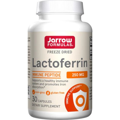 Jarrow Formulas Laktoferyna 250mg Na Wsparcie Odporności i Wchłanianie Żelaza 30 Kapsułek