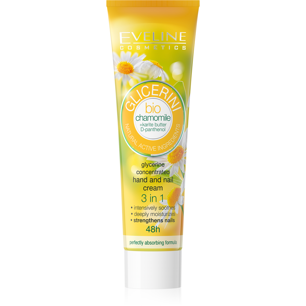 Eveline Glicerini Moisturizing Hand and Nail Cream with Chamomile 100ml