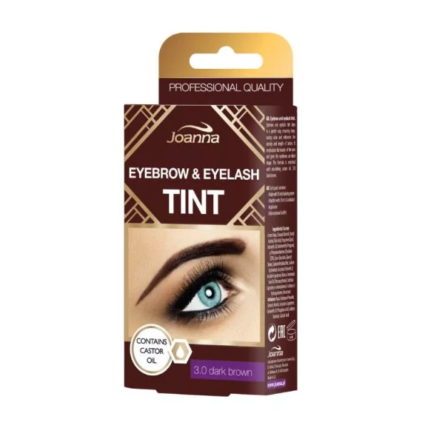 Joanna Tint Eyebrow & Eyelashes Henna do Brwi i Rzęs Nr 3.0 Ciemny Brąz 15ml