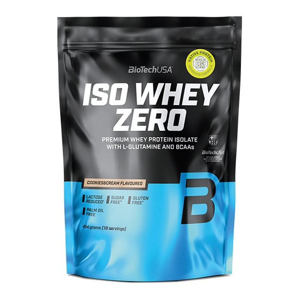 BioTechUSA Iso Whey Zero Izolat białka serwatkowego, Ciastka i śmietanka 454g