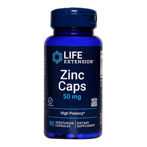 Life Extension Zinc Caps 50mg For Immune Support 90 Vcaps