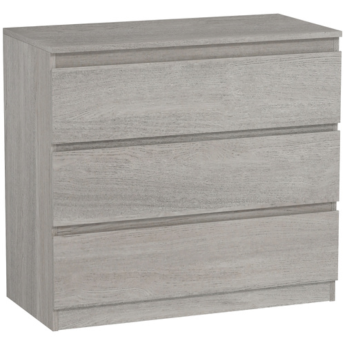 HOMCOM Chest of Three Drawers - Grey Wood Effect