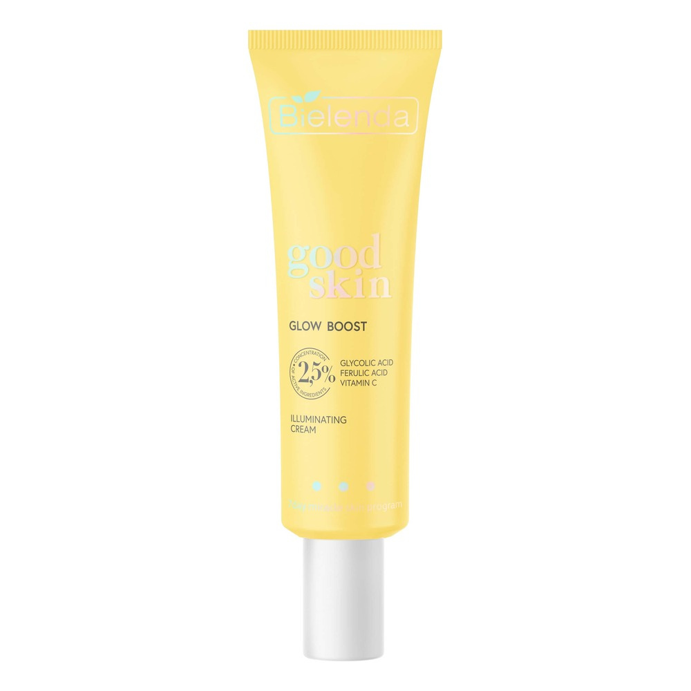 Bielenda Good Skin Glow Boost Rozświetlający Krem z Kwasem Glikolowym Witaminą C i Kwasem Ferulowym 50ml