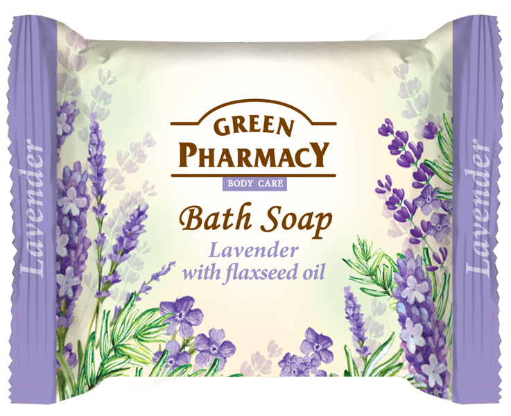 Green Pharmacy Bath Soap Lavender with flaxseed oil 100 g