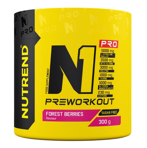 Nutrend N1 Pro Pre-Workout for Energy and Performance Forest Berries 300g
