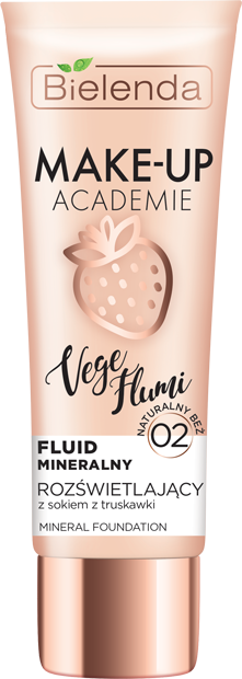 Bielenda Make - Up Academie Vege Flumi Rozświetlający Fluid Mineralny Nr 02 Naturalny Beż 30g