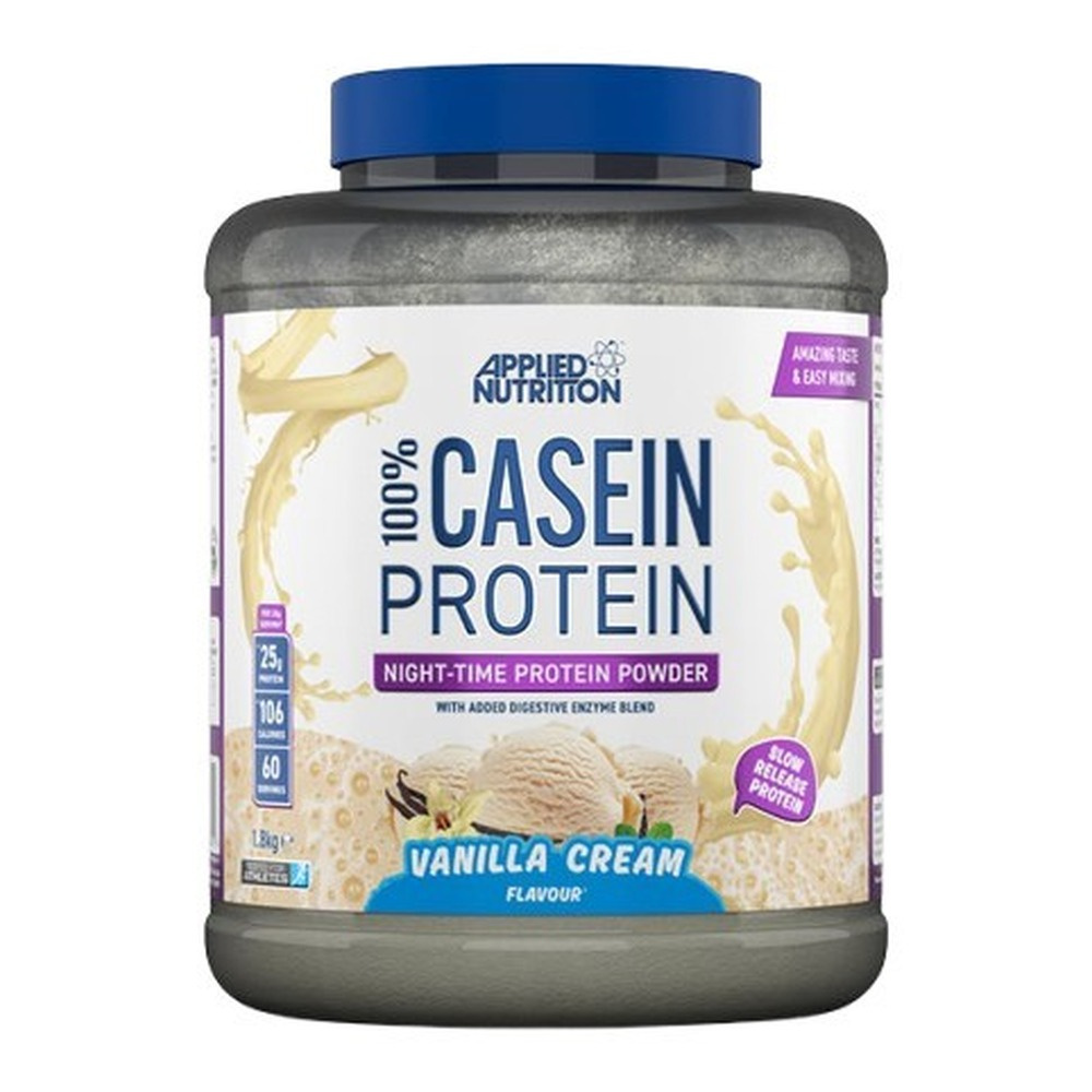 Applied Nutrition 100% Casein Protein Vanilla Slow Release Protein for Night Time Recovery 1800g