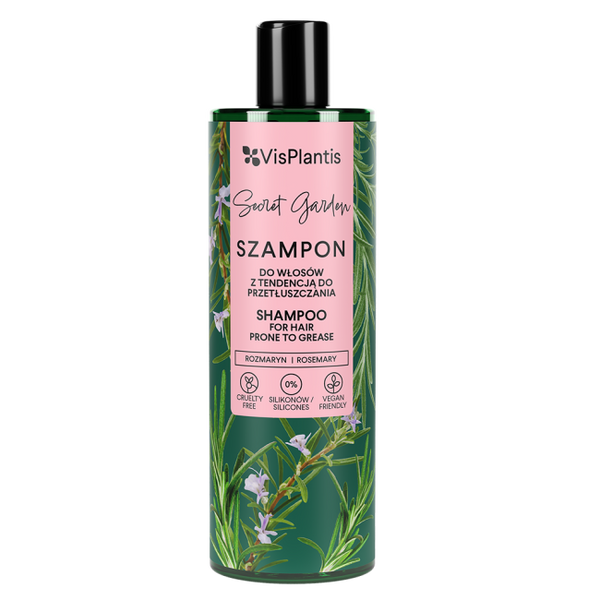 Vis Plantis Secret Garden Szampon do Włosów z Tendencją do Przetłuszczania się z Ekstraktem Rozmarynu Ostropestu i Melisy 400ml