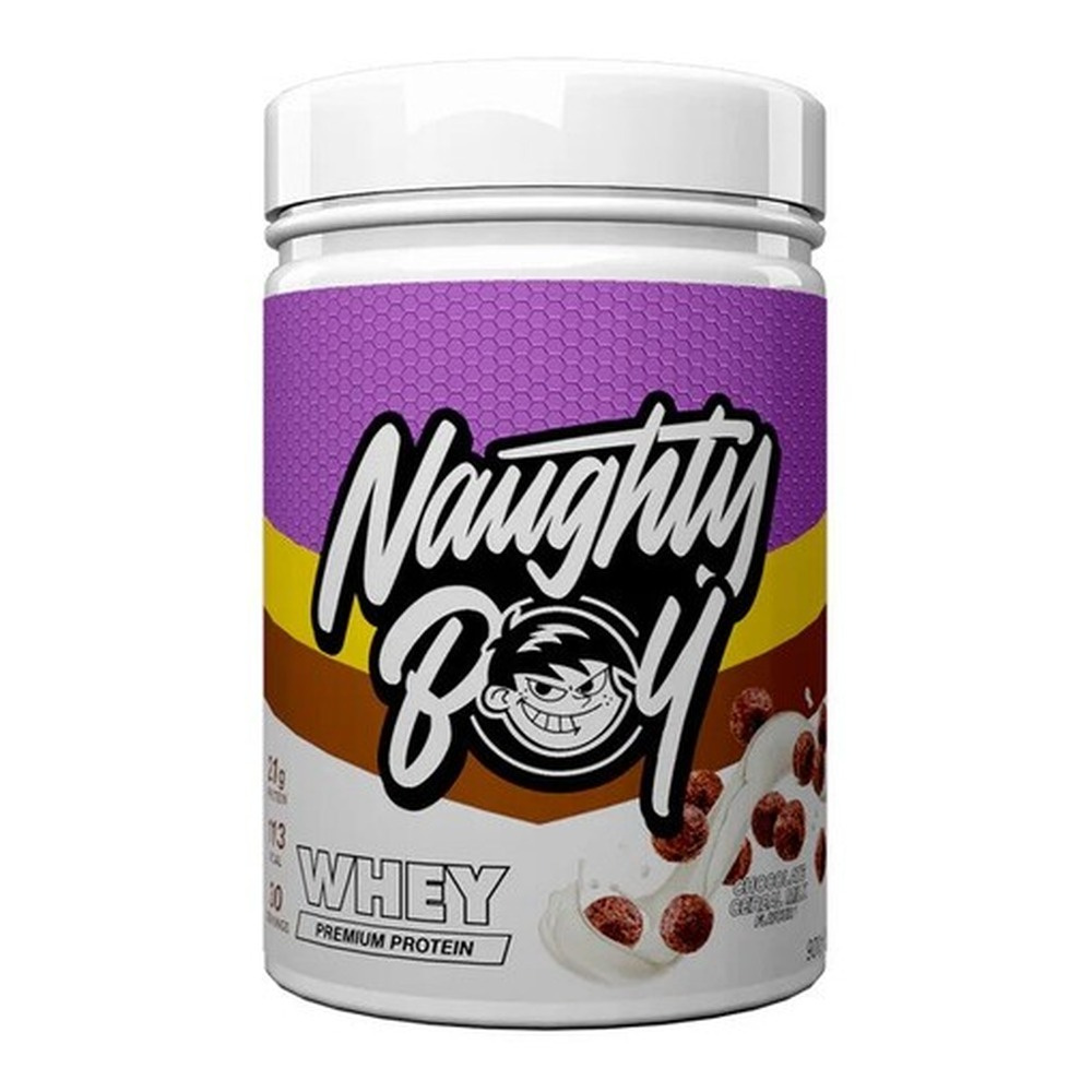 Naughty Boy Advanced Whey Odżywka Białkowa na Wsparcie Wzrostu Mięśni Czekoladowe Płatki z Mlekiem 900g