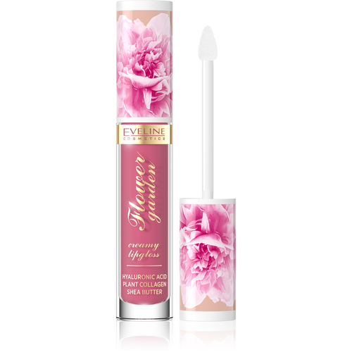 Eveline Flower Garden Kremowy Błyszczyk do Ust Nr 03 Magnolia Charm Vegan 4,5ml