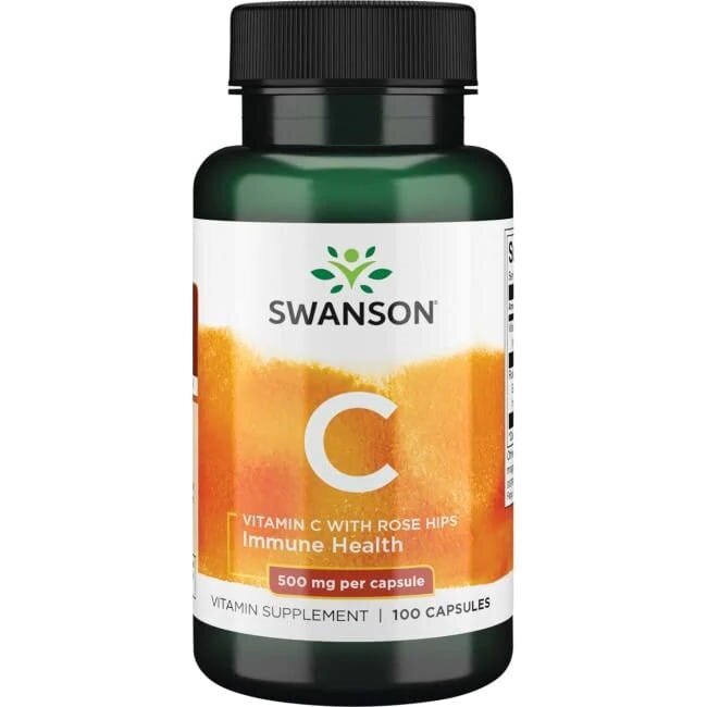 Swanson Vitamin C with Rosehip 500mg 100 Capsules