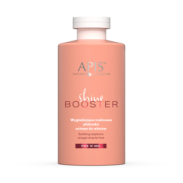 Apis Pick'N'Mix Shine Booster Wygładzająca Malinowa Płukanka Octowa dla Włosów Puszących Się Suchych i Szorstkich 300ml