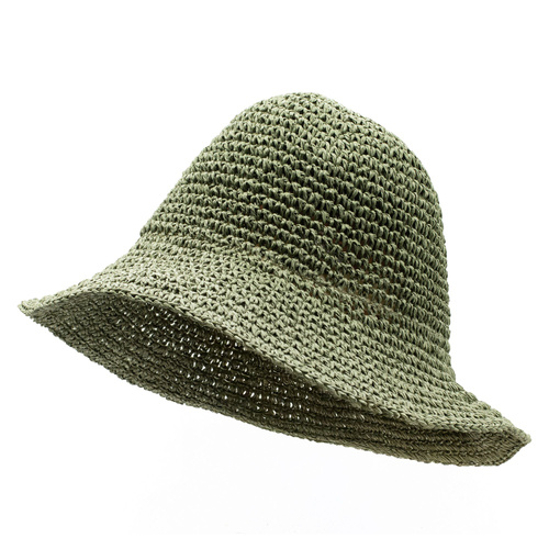 Nomad Sari Floppy Straw Sun Hat - Moss Green