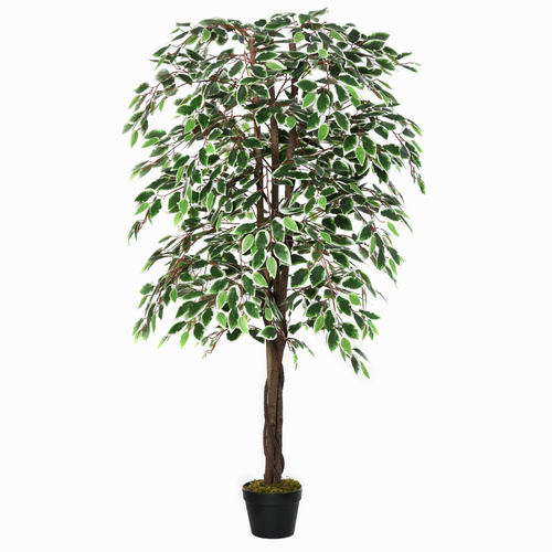 Outsunny Artificial Plant in Pot, Fake Plant for Home Indoor Decor, 160cm, Green