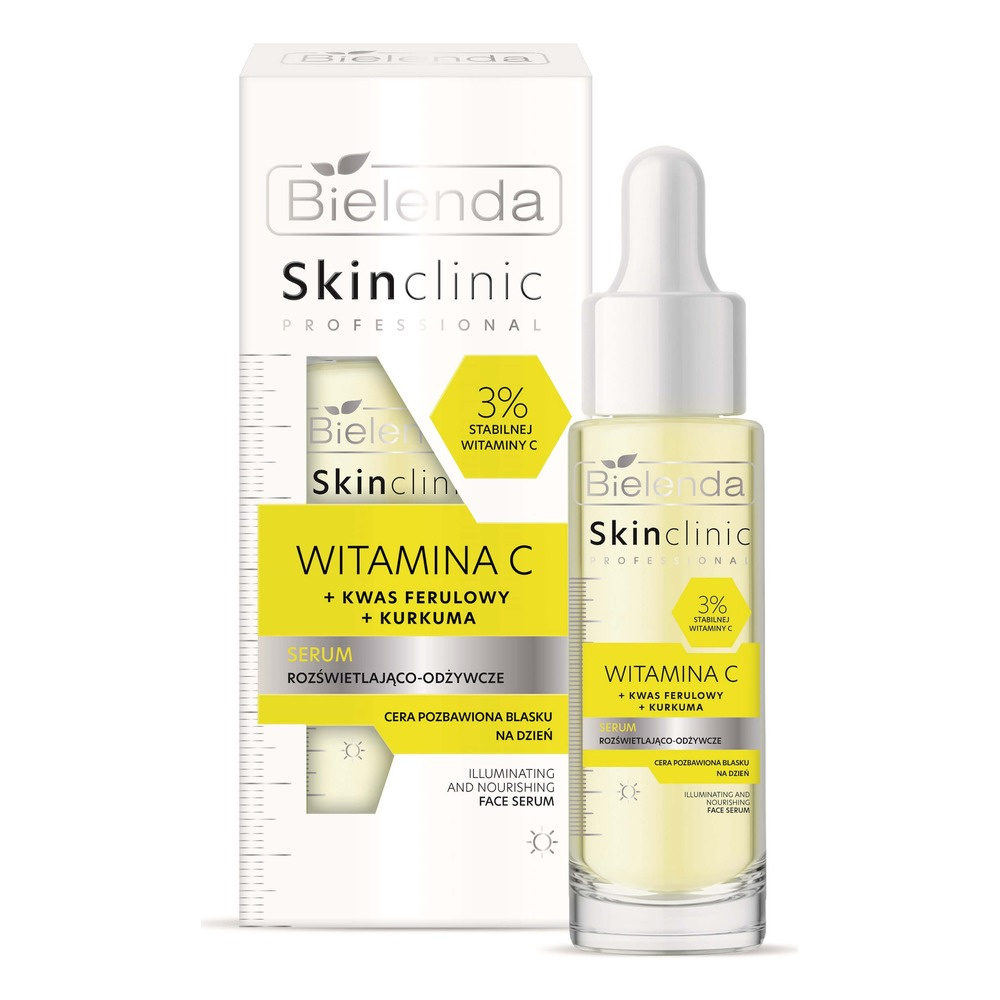 Bielenda Skin Clinic Professional Witamina C Serum Rozświetlająco-Odżywcze na Dzień dla Skóry Pozbawionej Blasku 30ml