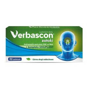 Verbascon Zatoki Wspomaga Górne Drogi Oddechowe 60 Tabletek Best Before 29.08.26